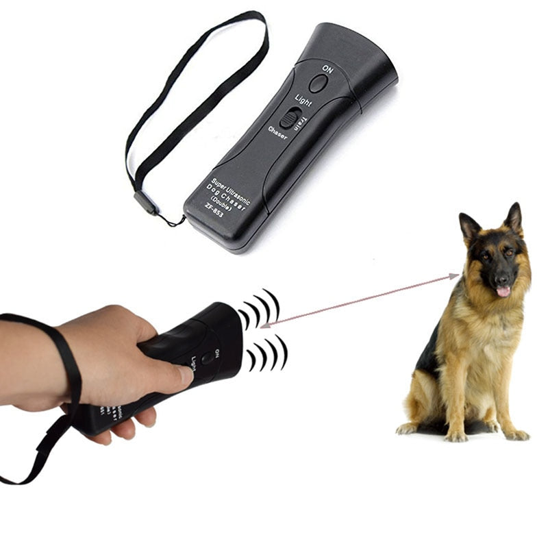 Self Defense Supplies Portable Double Super Ultrasonic Dog Chaser Stops Animal Attacks Personal Defense Infrared Dog Drive Train