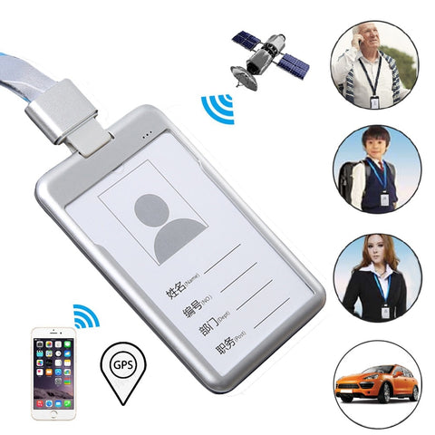 Student Word ID Card GPS Tracker Kids Mini GPS AGPS LBS Wifi Real-time Tracking Device Voice Recorder for Elderly Employees