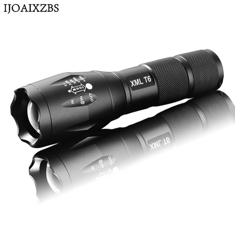 Outdoor Powerful Flashlight Torch  E17 XML T6 5000 Lumens Aluminum Waterproof Zoomable CREE LED Light For 18650 Or AAA Battery